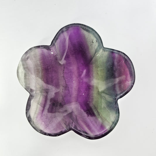 Fluorit Schale Blume #17A