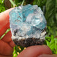Grün/Blauer Fluorit mit Quarz #55C